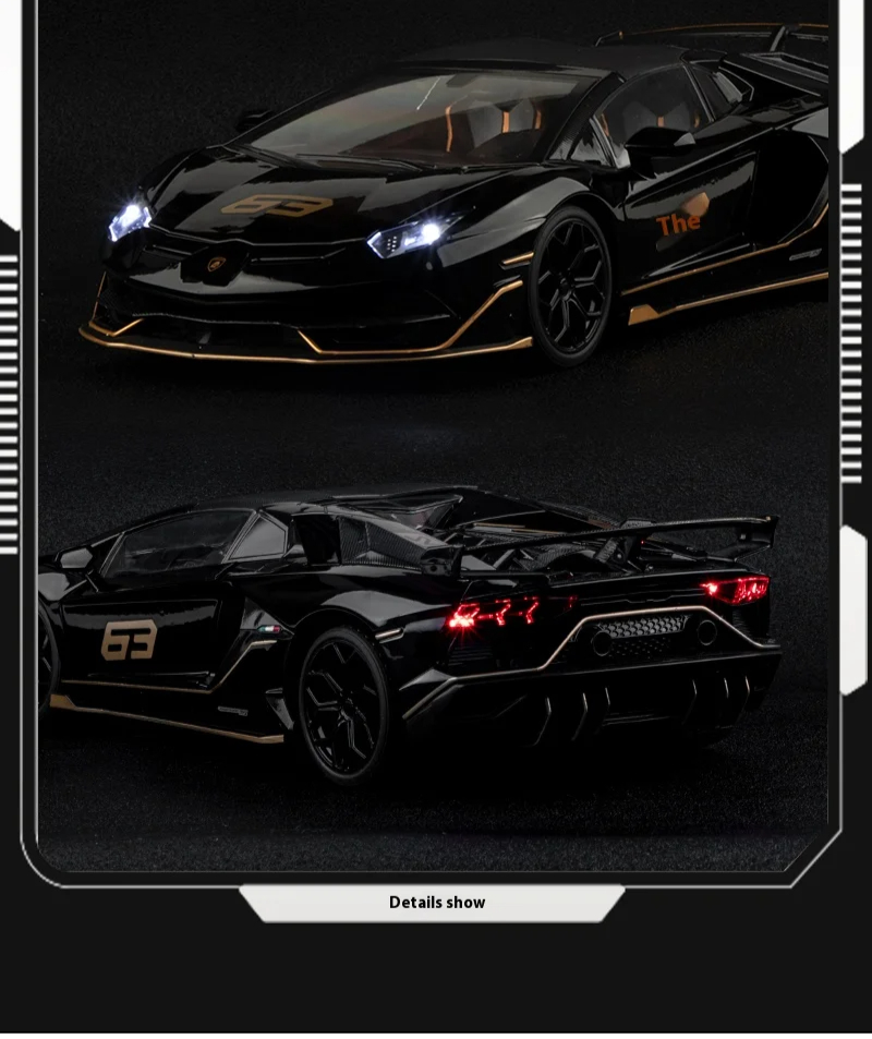 Lamborghini SVJ 63 Grey Hidden Edition 1:18 Model Car image 4