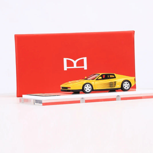 DMH 1:64 Testarossa Yellow Resin Model Car Limited Edition image 0