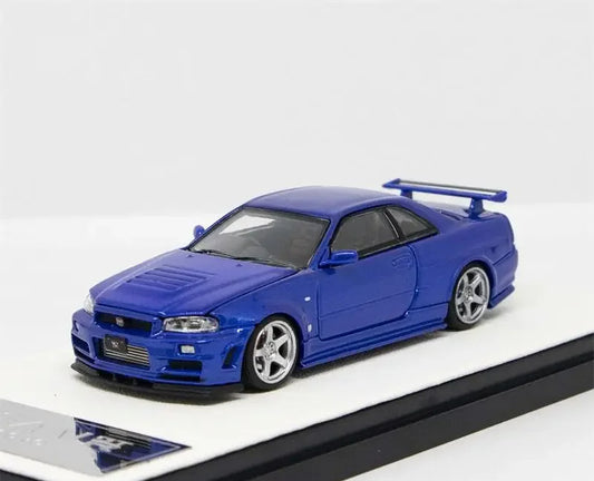 Nissan GTR R34 Time Micro Fast & Furious 1:64 Blue Model Car image 0