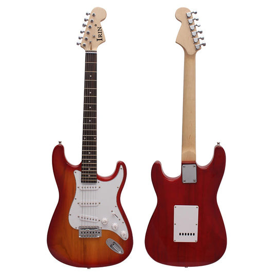 IRIN ST Sunset Red Electric Guitar 6 String 39 Inch 21 Frets Basswood Body image 0