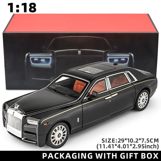Rolls Royce Phantom Black Model Car 1:18 image 0