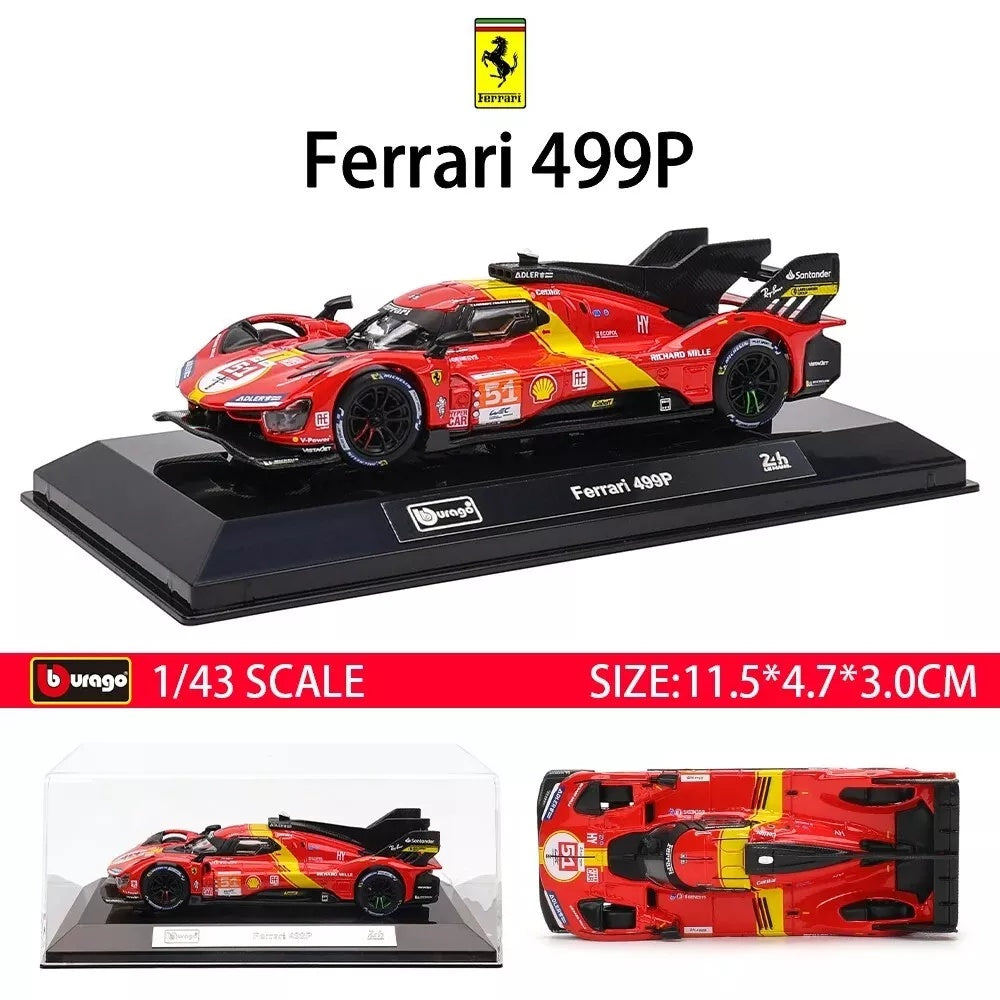 Bburago Ferrari 499P 24hr Le Mans 1:43 With Acrylic Case image 0
