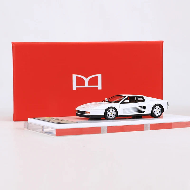 DMH 1:64 Testarossa White Resin Model Car Limited Edition image 0