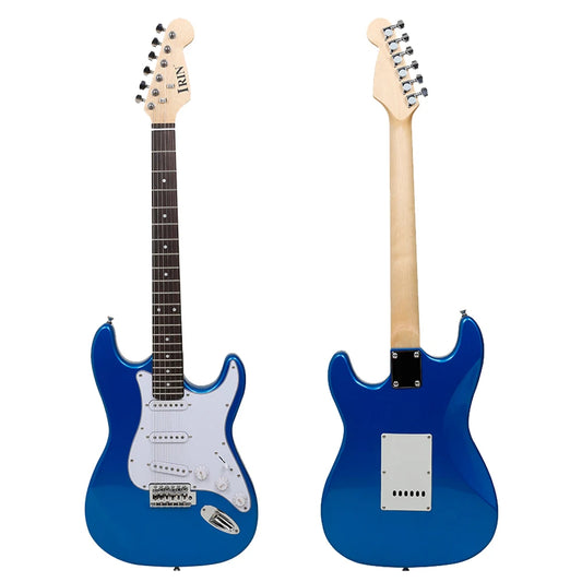 IRIN ST Blue Electric Guitar 6 String 39 Inch 21 Frets Basswood Body image 0