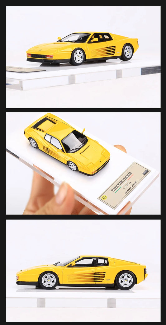 DMH 1:64 Testarossa Yellow Resin Model Car Limited Edition image 1