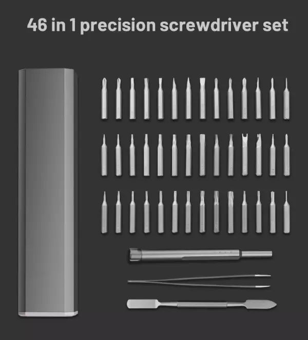 Premium Precision Screwdriver Kit 44 Magnetic Pieces Enclosed Metal Case image 3