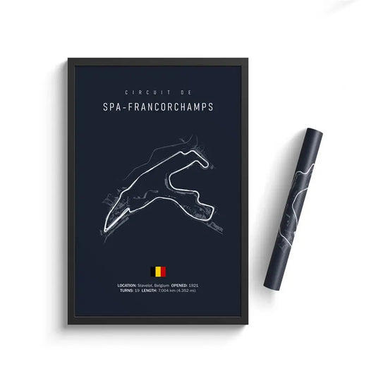 SPA- Francorchamps F1 Track Circuit Wall Art Aesthetic Motorsport : No frame image 0