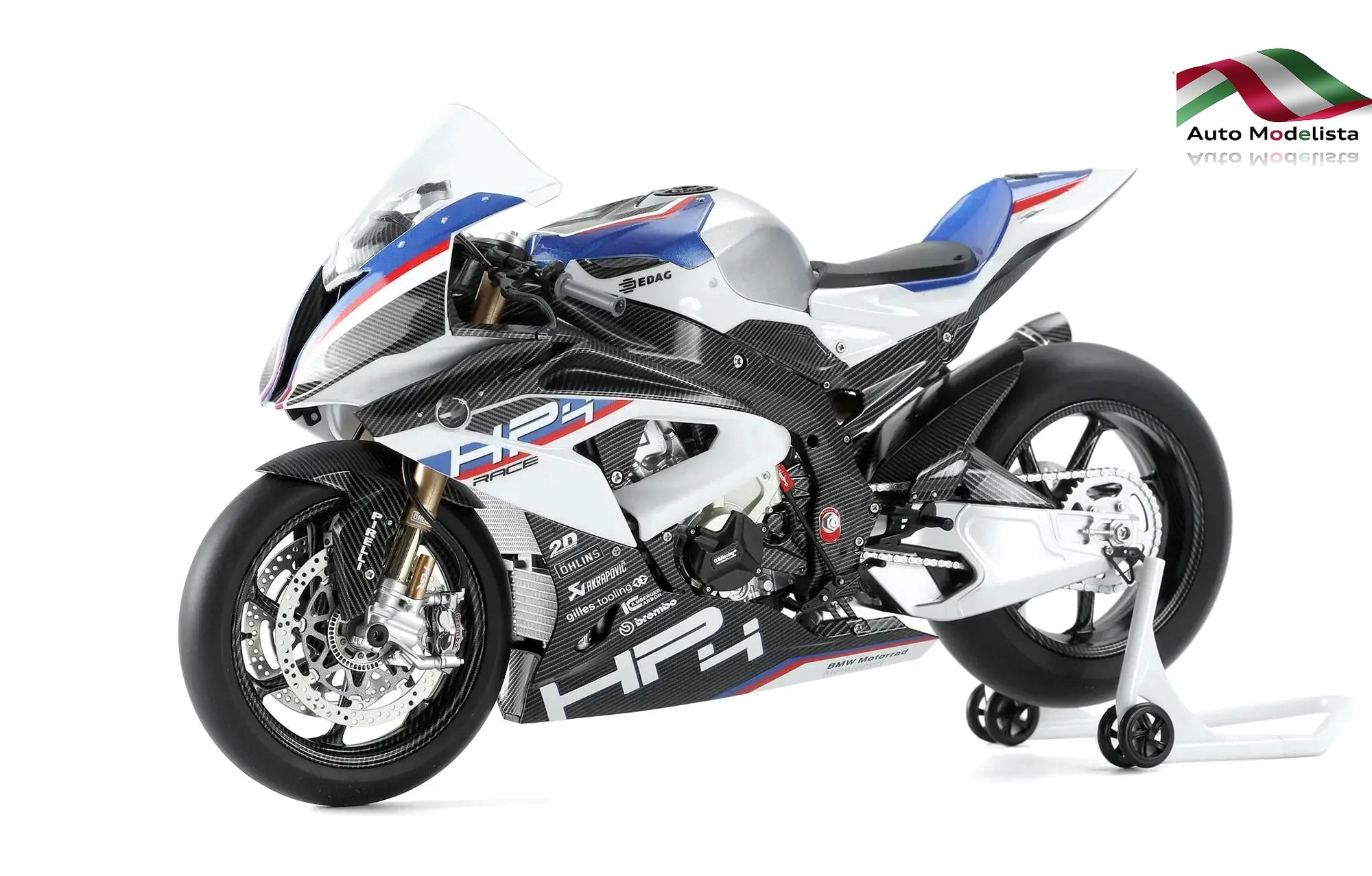 MENG MT-004S BMW HP4 1/9 Scale Motorcycle Series Pre-coloured Edition Model Kit image 0