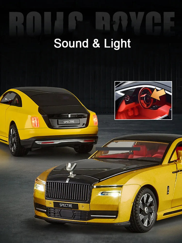 Rolls Royce Spectre Yellow With Light & Sound Effects 1:24 image 4