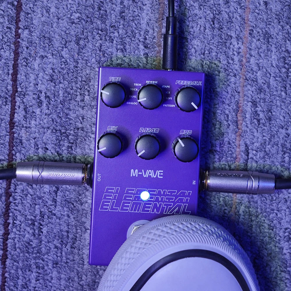 M-Vave Elemental Digital Delay Pedal 9 Different Delay Guitar Effects image 4