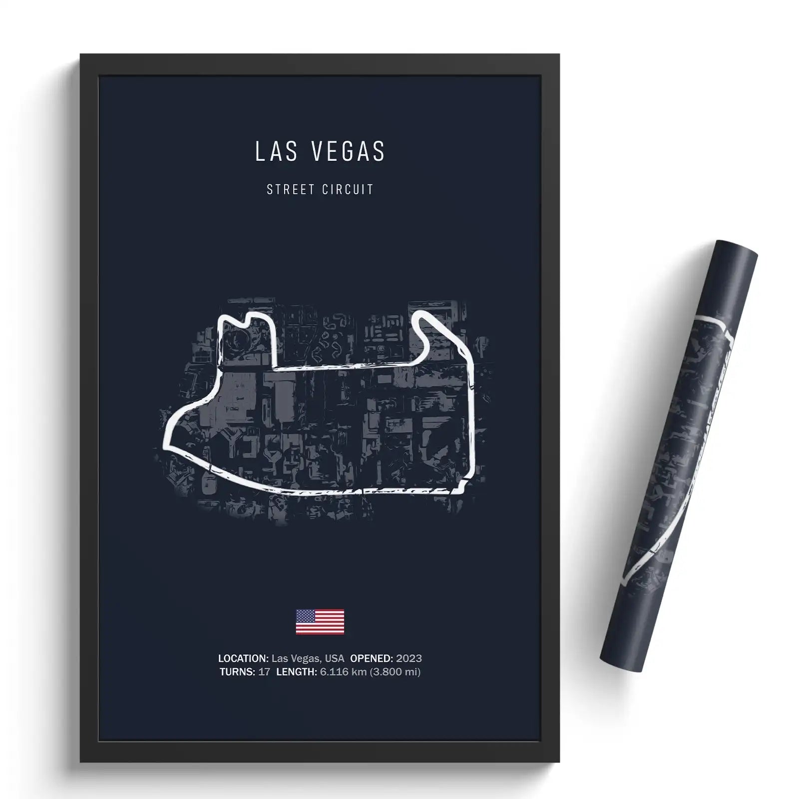 Las Vegas F1 Track Circuit Wall Art Aesthetic Motorsport Race Poster : No Frame image 0